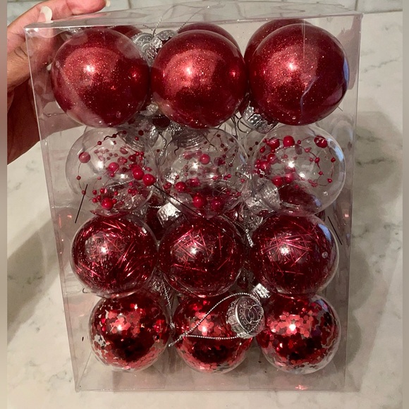 Shatterproof Christmas Ball Ornaments - (60mm/2.36", 24Pcs Red) - Picture 8 of 8